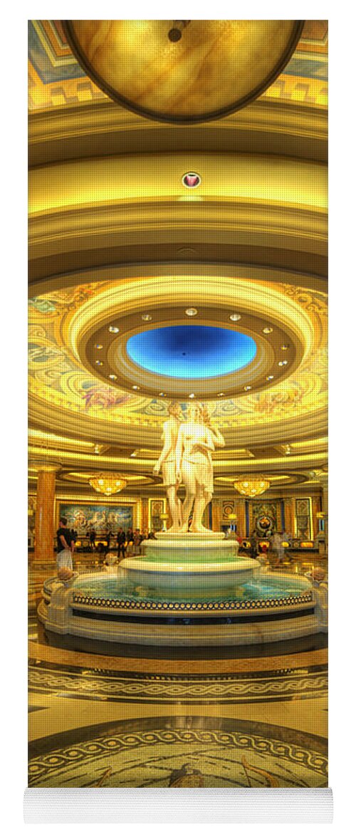 Art Yoga Mat featuring the photograph Caesar's Grand Lobby by Yhun Suarez