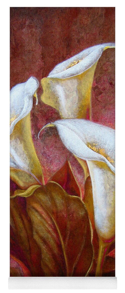 Calla Lillies Yoga Mat featuring the painting C A L A S . B O U Q U E T by J U A N - O A X A C A