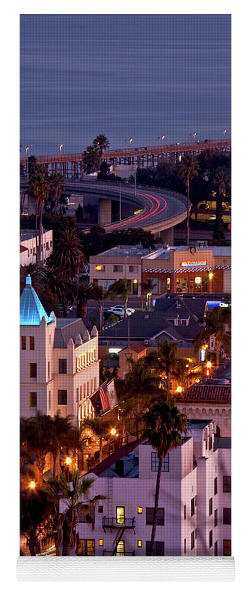 Ventura Yoga Mat featuring the photograph California Street at Ventura California by John A Rodriguez
