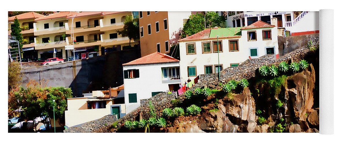 Fishing Yoga Mat featuring the photograph Camara de Lobos on the island of Madeira by Brenda Kean