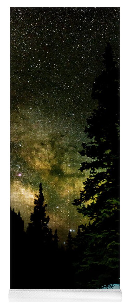 Stars Yoga Mat featuring the photograph Camping under the Milky Way by Adam Reinhart
