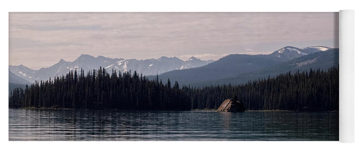 Maligne Yoga Mat featuring the photograph Canadian Glacial Lake by Catherine Reading