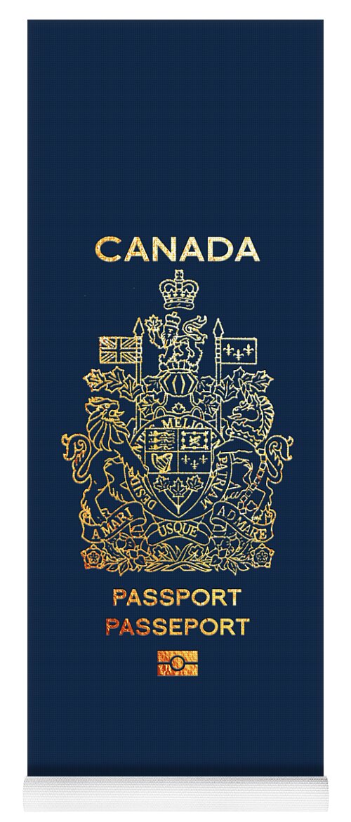 “passports” Collection Serge Averbukh Yoga Mat featuring the digital art Canadian Passport Cover by Serge Averbukh