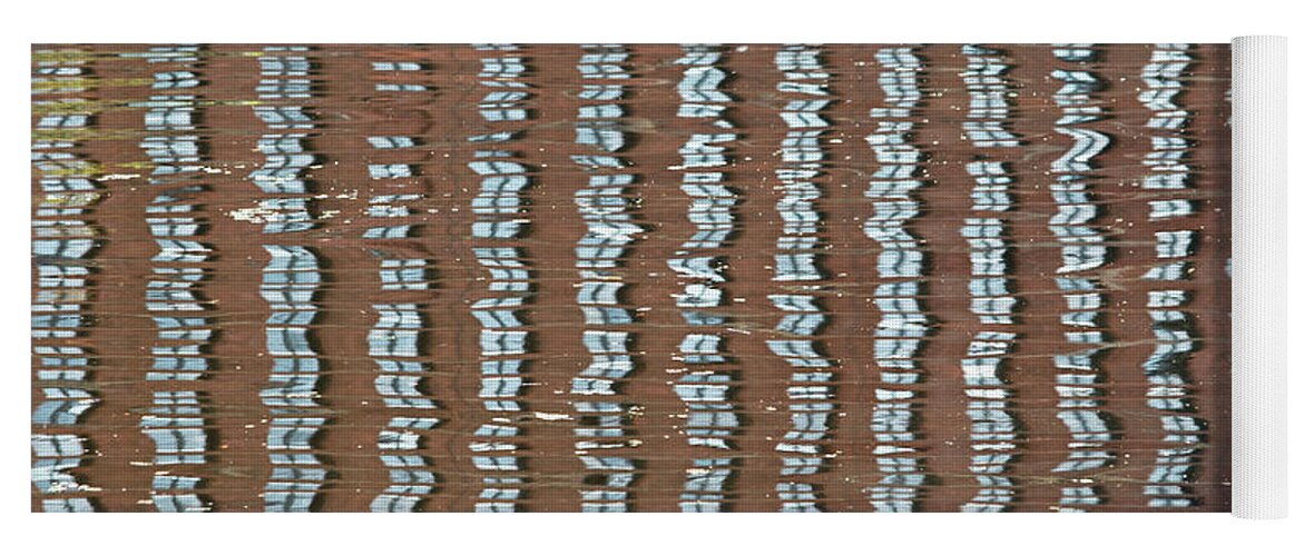 Urban Yoga Mat featuring the photograph Canal Reflections 4 by Stuart Allen