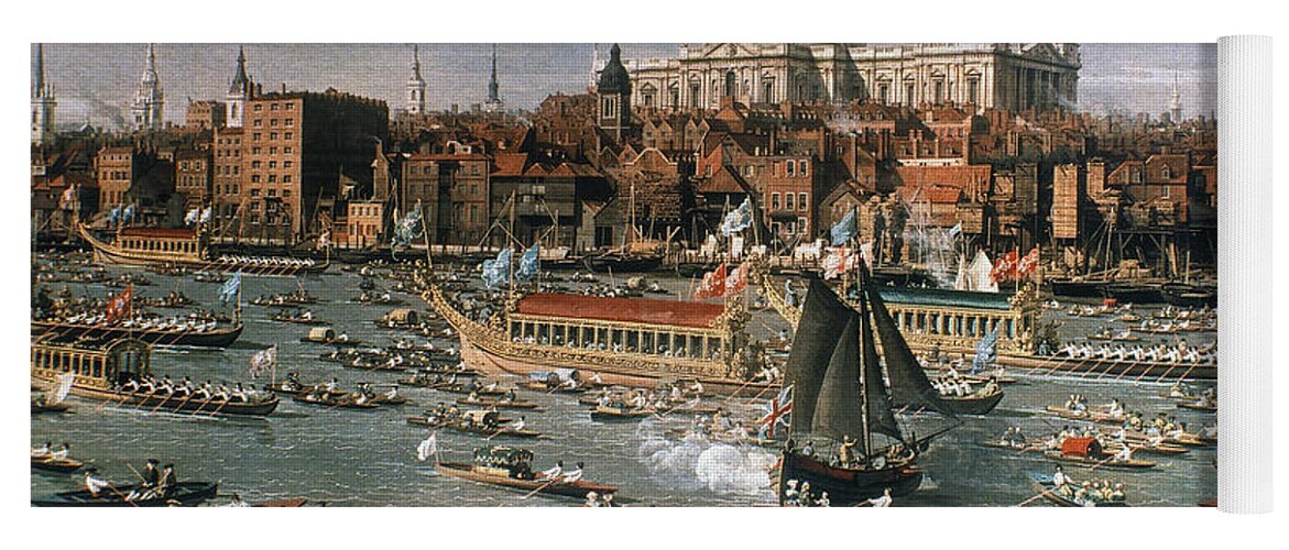 18th Century Yoga Mat featuring the painting THAMES, 18th C by Giovanni Antonio Canaletto
