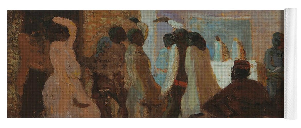 19th Century Art Yoga Mat featuring the painting Candombe o Candombe bajo la luna by Pedro Figari