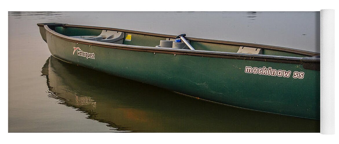 Sunset Yoga Mat featuring the photograph Canoe Stillness by Joann Long