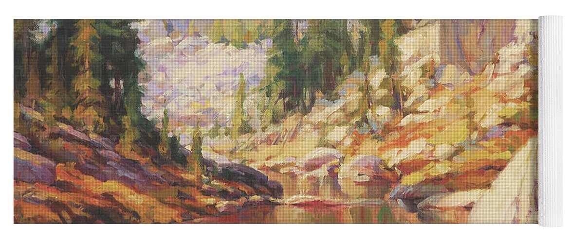 Wilderness Yoga Mat featuring the painting Cantata by Steve Henderson
