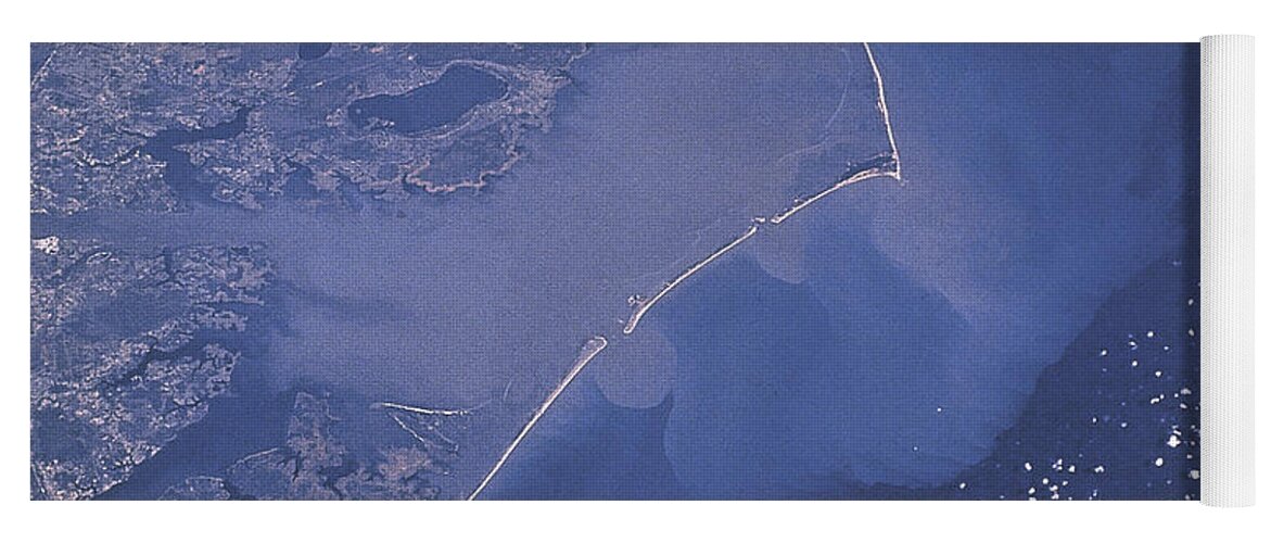 Aerial Yoga Mat featuring the photograph Cape Hatteras Islands Seen From Space by Science Source