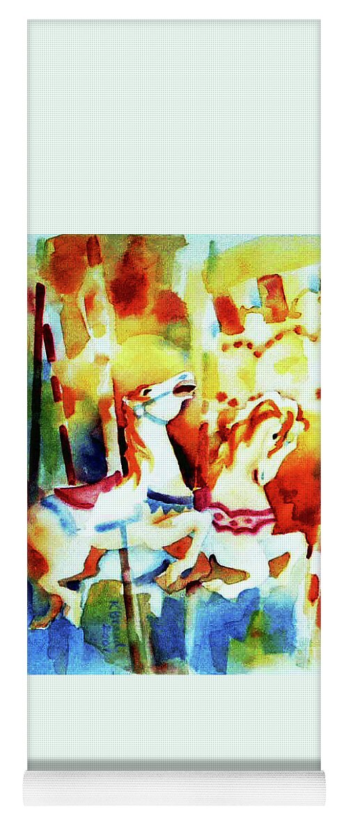 Paintings Yoga Mat featuring the painting Carousal 4 by Kathy Braud