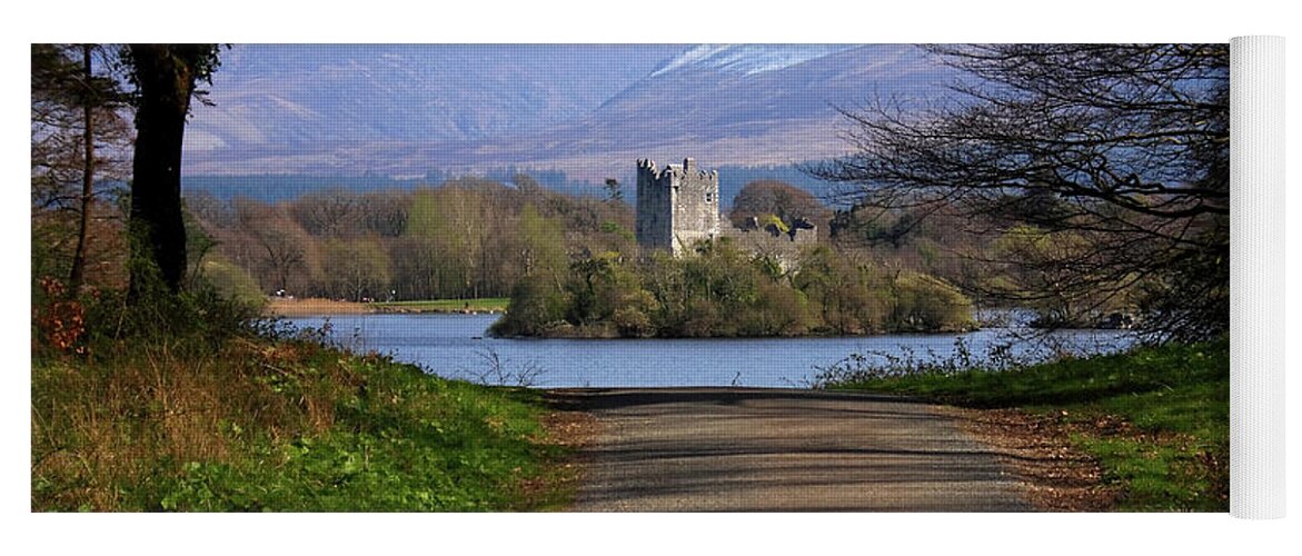 Castle Yoga Mat featuring the photograph Castle On The Lakes by Aidan Moran