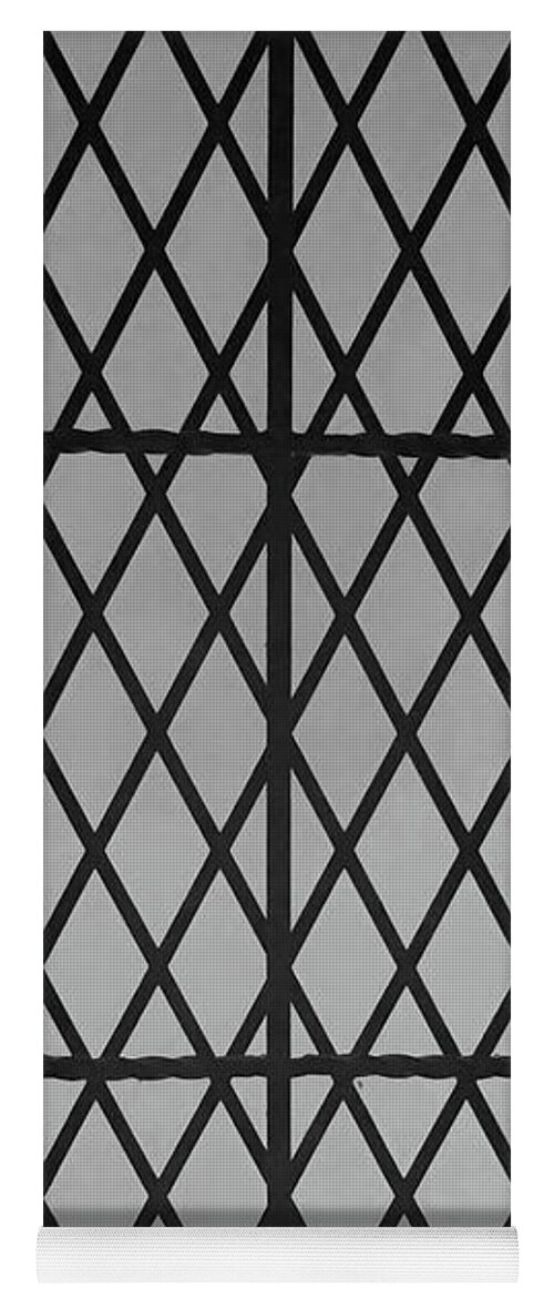 Window Yoga Mat featuring the photograph Castle Window Black and White by Aimee L Maher ALM GALLERY