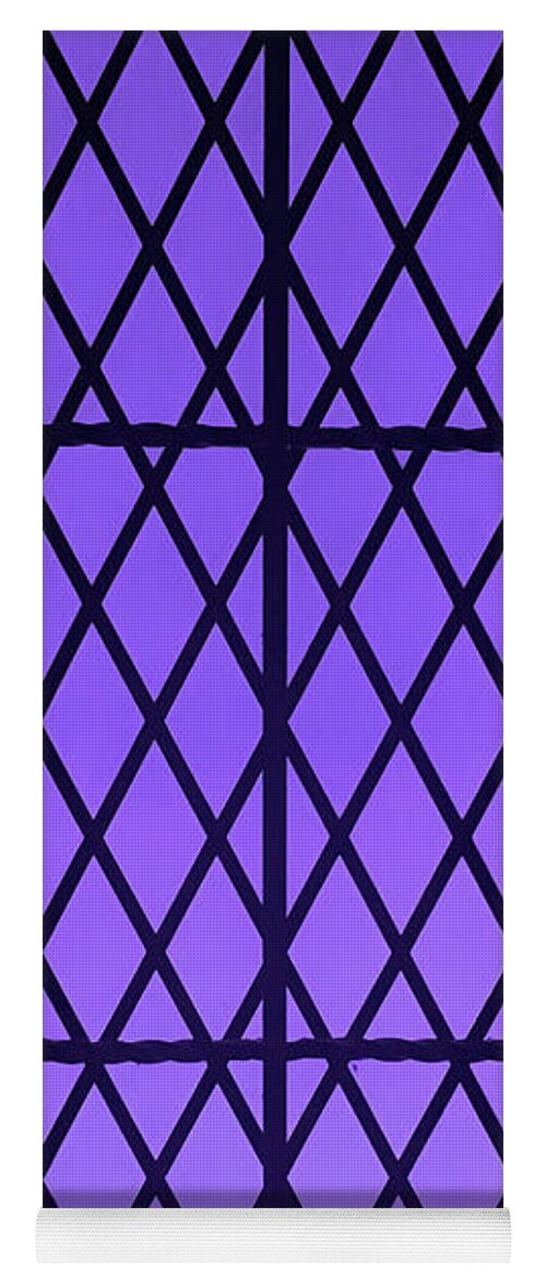 Window Yoga Mat featuring the photograph Castle Window Purple by Aimee L Maher ALM GALLERY
