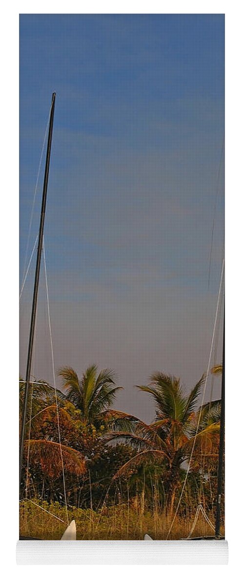 Sailing Boat Yoga Mat featuring the photograph Catamaran Sailboats by Juergen Roth