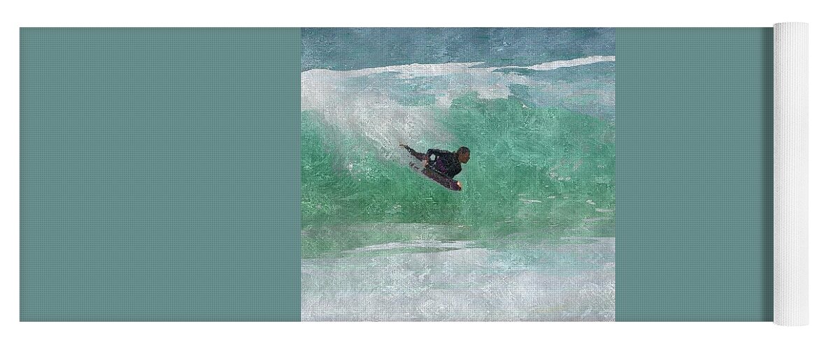 Surf Yoga Mat featuring the photograph Catch a Wave by Bill Hamilton