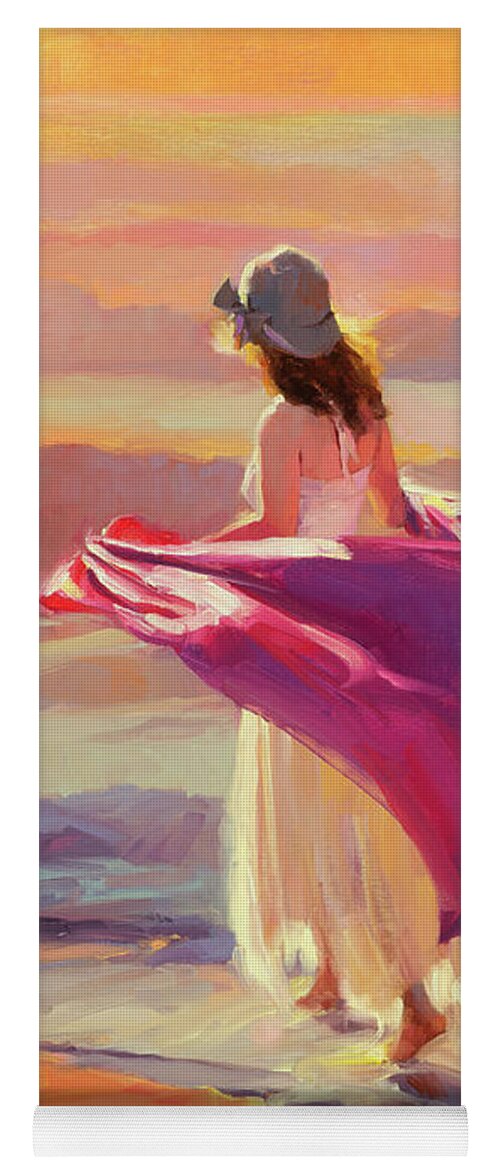 Coast Yoga Mat featuring the painting Catching the Breeze by Steve Henderson