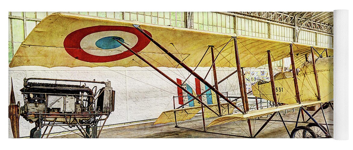 Caudron G3 Yoga Mat featuring the photograph Caudron G3 - Vintage by Weston Westmoreland