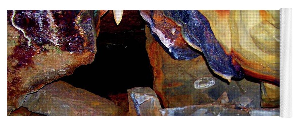 Ohio Caverns Yoga Mat featuring the photograph Cave Gems by Melinda Dare Benfield