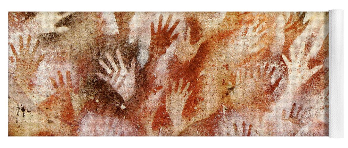 Cave Of The Hands Yoga Mat featuring the digital art Cave of the Hands - Cueva de las Manos by Weston Westmoreland
