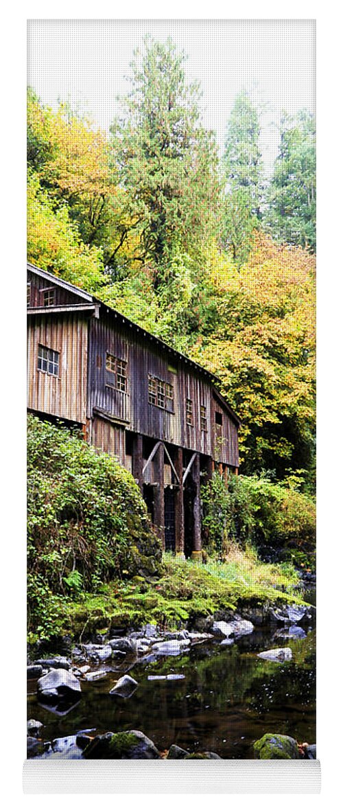 Cedar Creek Grist Mill In Woodland Washington Yoga Mat featuring the photograph Cedar Creek Grist Mill In Washington by Athena Mckinzie