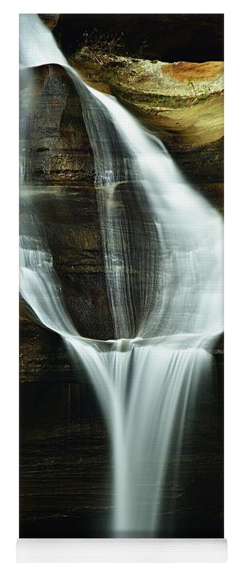 Photography Yoga Mat featuring the photograph Cedar Falls Closeup by Larry Ricker
