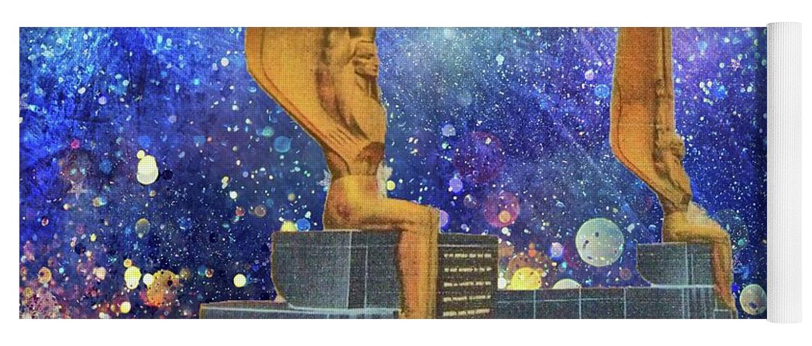 Winged Figures Yoga Mat featuring the photograph Celestial Winged Figures of the Republic Two by Janette Boyd