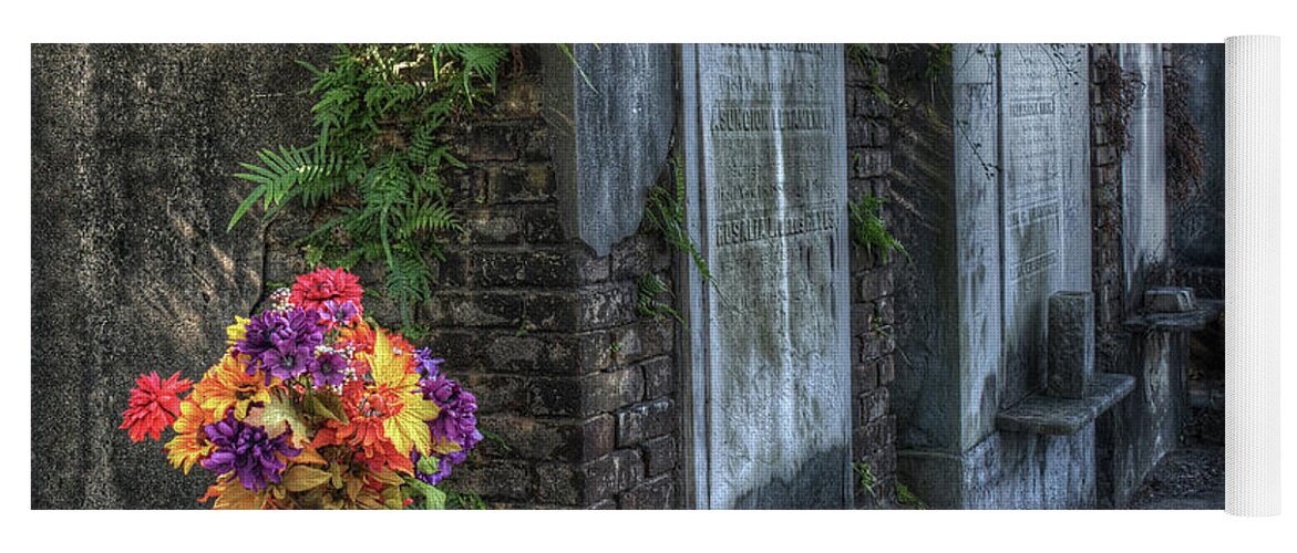  Yoga Mat featuring the photograph Cemetery Bouquet by Michael Kirk