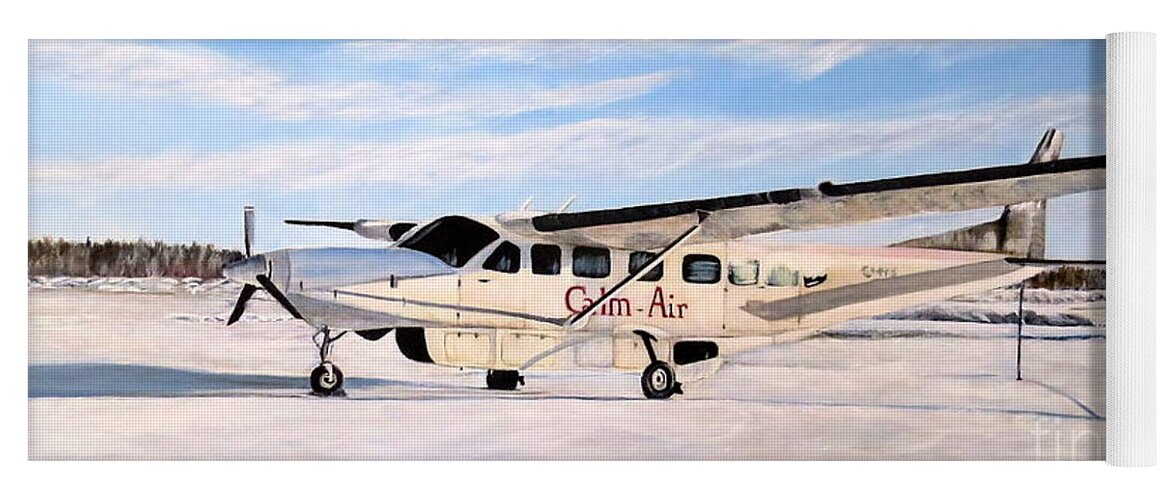 Cessna 208 Caravan Yoga Mat featuring the painting Cessna 208 Caravan by Marilyn McNish