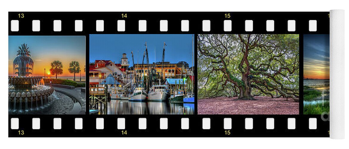 Film Strip Yoga Mat featuring the photograph Charleston Film Strip by Dale Powell