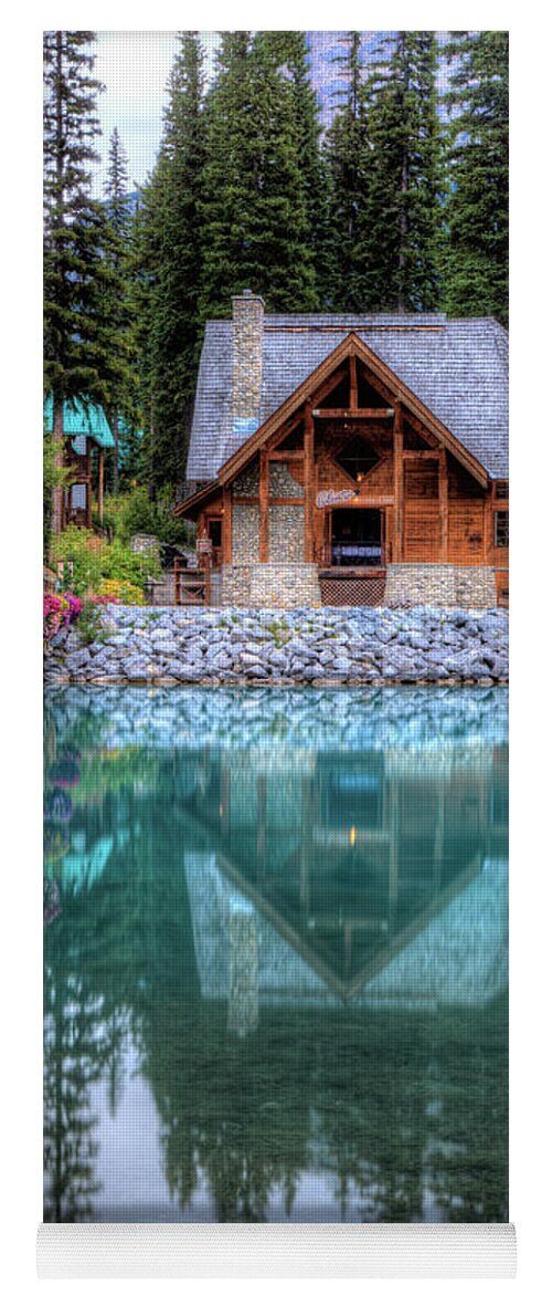 Chalet Yoga Mat featuring the photograph Charming Lodge Emerald Lake Yoho National Park British Columbia Canada by Wayne Moran