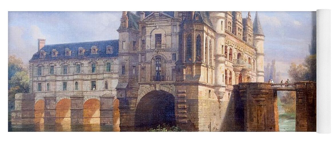 France Yoga Mat featuring the photograph Chenonceau Greetings by Eric Tressler