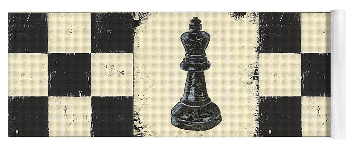 Chess Yoga Mat featuring the painting Chess Pieces by Debbie DeWitt