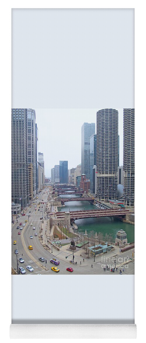 Chicago River Crossings By Ann Horn Yoga Mat featuring the photograph Chicago River Crossings by Ann Horn