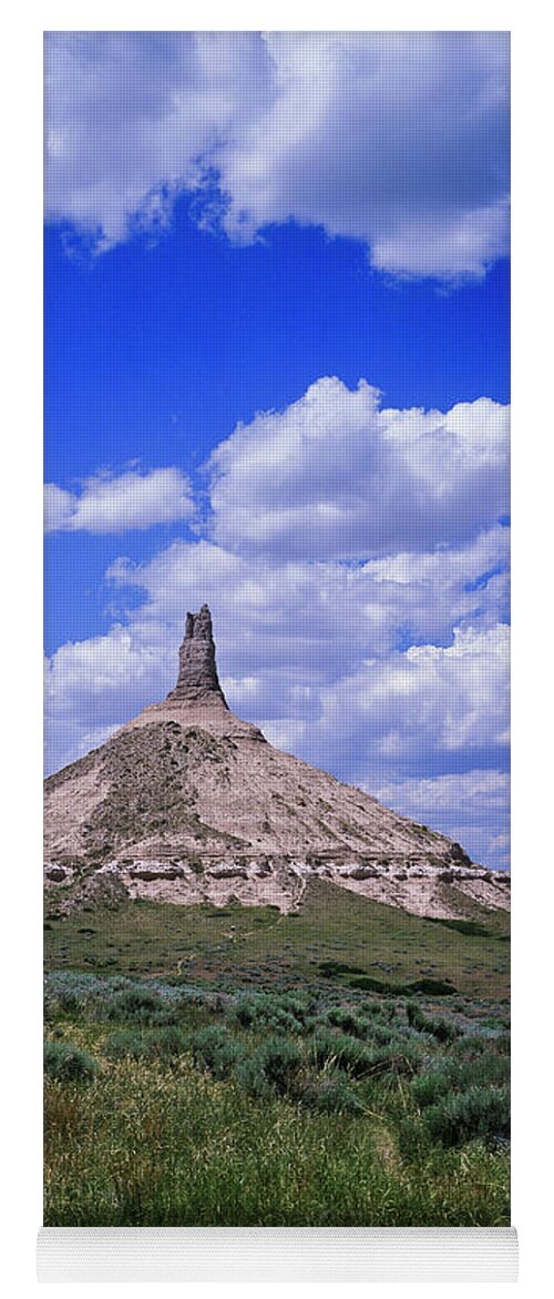 Chimney Rock Yoga Mat featuring the photograph Chimney Rock by Robert Potts