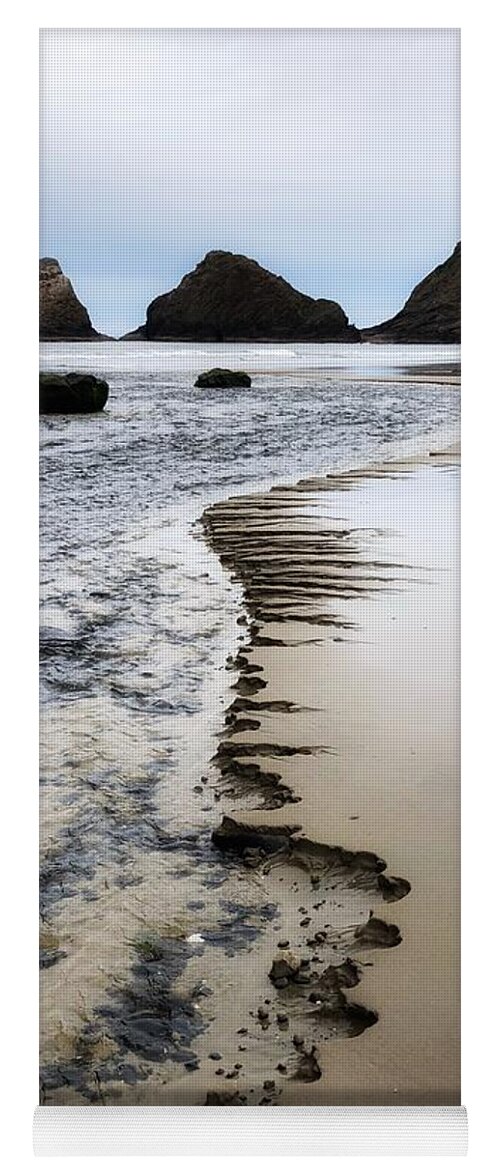 Chiseled Sand Yoga Mat featuring the photograph Chiseled Beach by Bonnie Bruno