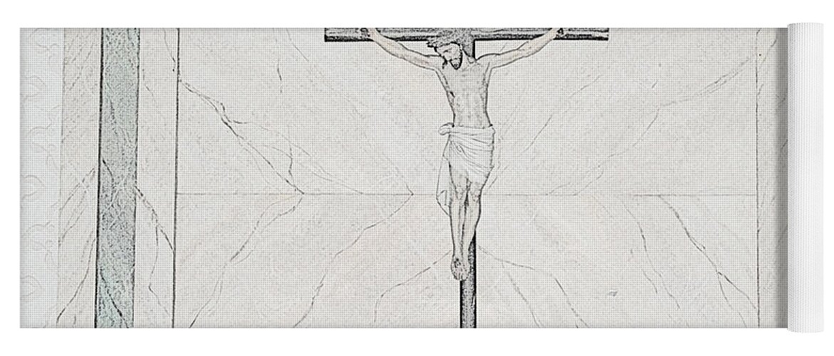 Jesus Yoga Mat featuring the photograph Christ on the Cross by Debby Pueschel