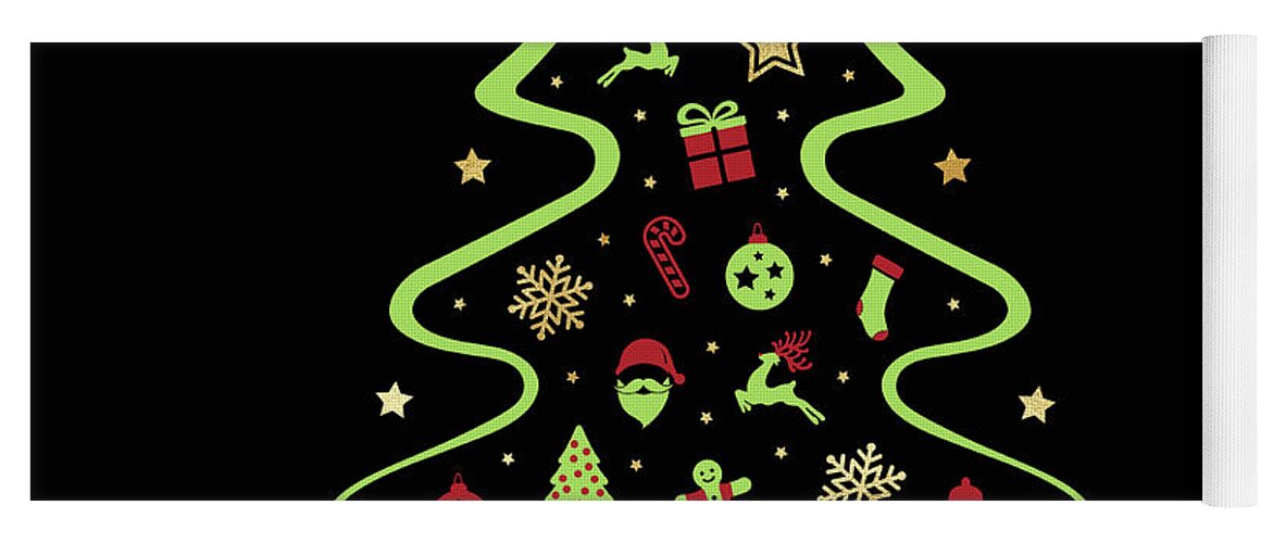Christmas Yoga Mat featuring the digital art Christmas Fun 1 by Jean Plout