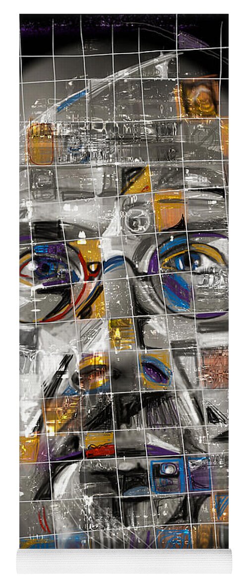 Chuck Close Yoga Mat featuring the mixed media Chuck Close by Russell Pierce