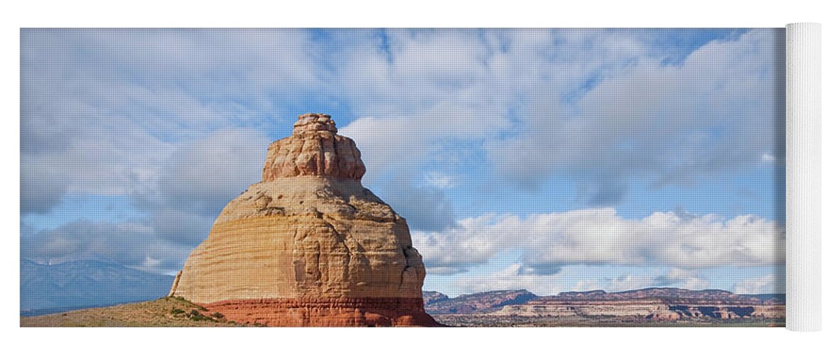 Arid Climate Yoga Mat featuring the photograph Church Rock Utah by Jeff Goulden