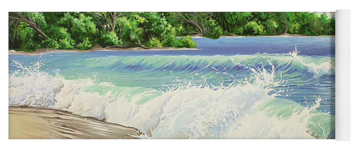Acrylic Painting Yoga Mat featuring the painting Churning Sand by William Love