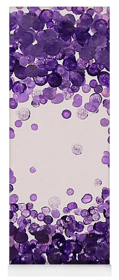 Purple Polka Dots Yoga Mat featuring the painting Circulation by Jilian Cramb - AMothersFineArt