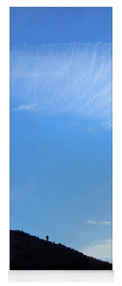 Cirrus Clouds Yoga Mat featuring the photograph Cirrus Clouds and Blue Sky by Ram Vasudev