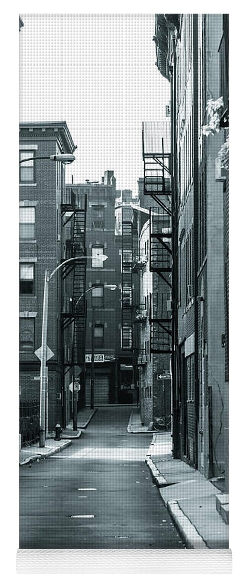 Boston Yoga Mat featuring the photograph City street by Jason Hughes
