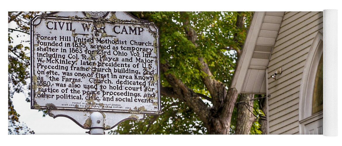 Civil War Camp Yoga Mat featuring the photograph Forest Hill United Methodist Church by Kerri Farley