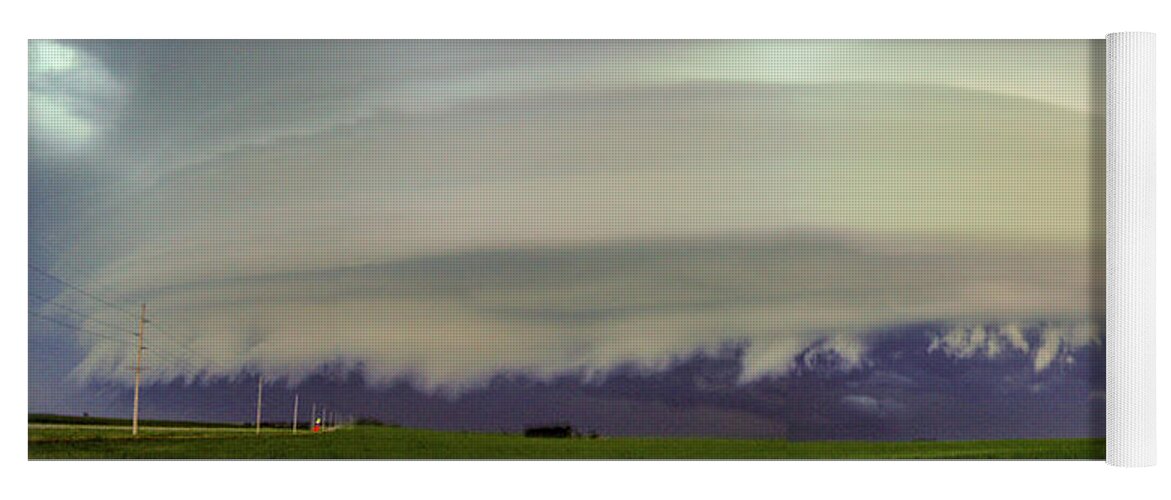 Nebraskasc Yoga Mat featuring the photograph Classic Nebraska Shelf Cloud 019 by NebraskaSC