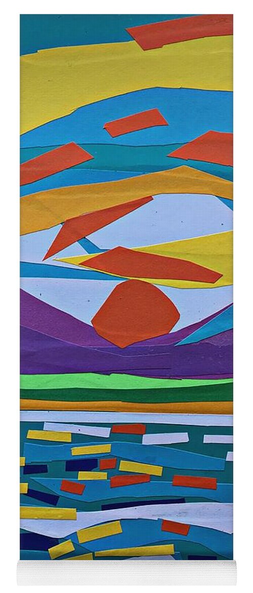 Sunset Yoga Mat featuring the mixed media Classic sunset by Enrique Zaldivar