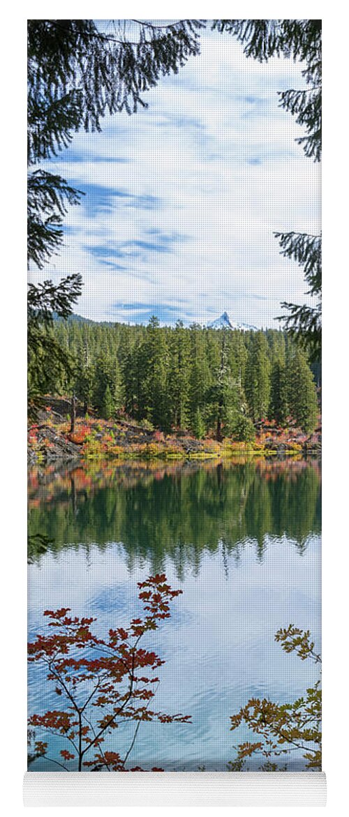 Clear Lake Yoga Mat featuring the photograph Clear Lake in Autumn by Catherine Avilez