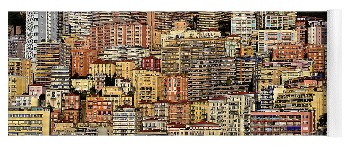 Monte Carlo Yoga Mat featuring the photograph Cliff Dwellers of Monte Carlo by Richard Ortolano