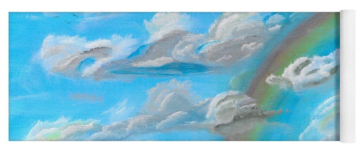 Clouds Yoga Mat featuring the painting Cloud Busting by David Bigelow