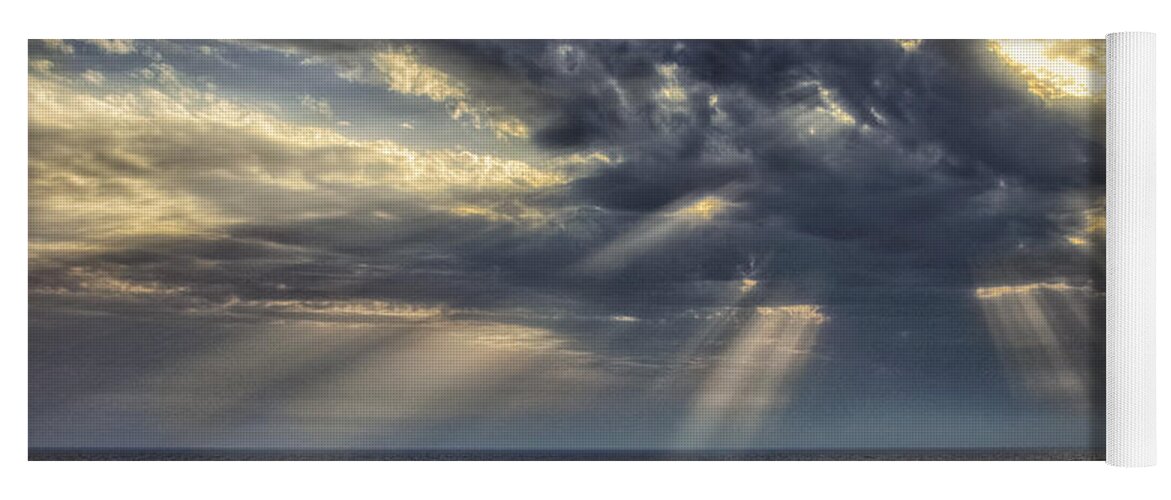 Abstract Yoga Mat featuring the photograph Clouds by John Swartz